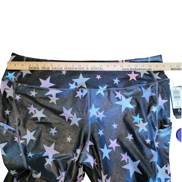 Torrid Performance Core Full Length Active Legging W Side Pockets Black Shimmer - Picture 13 of 13